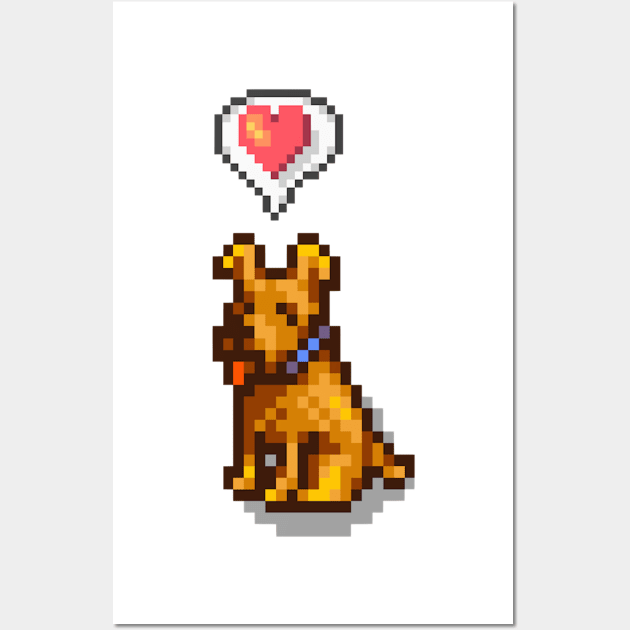 Stardew Valley Happy Dog (Sitting) Wall Art by r9440